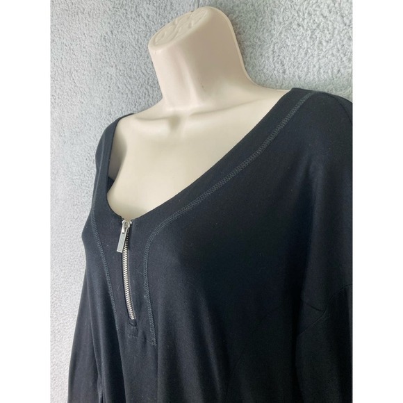 Cable & Gauge Black Blouse Viscose‎ Spandex Long Sleeve Women's L Soft & Drapey - Picture 9 of 11